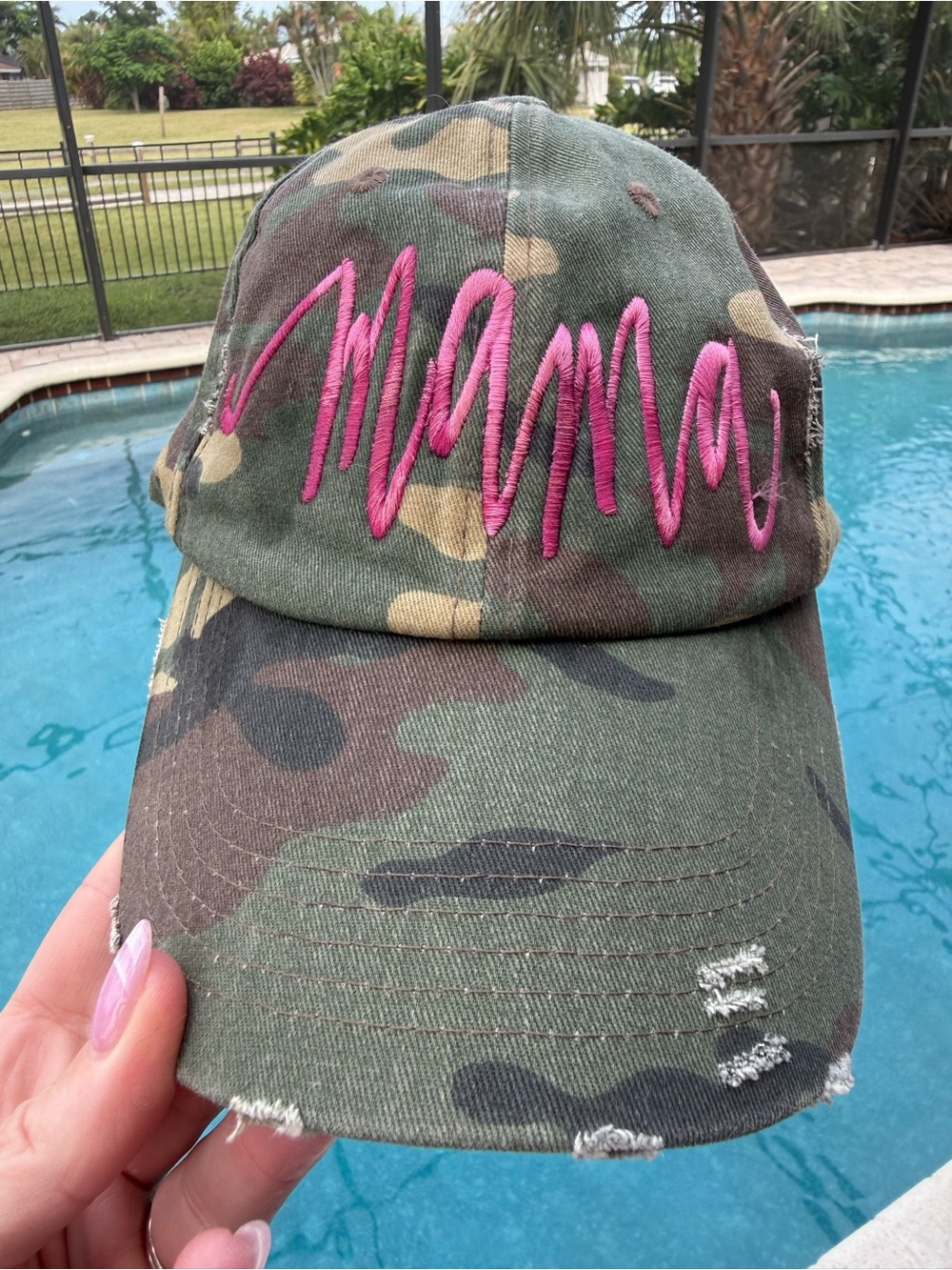 “Mama” embroidered camo hat